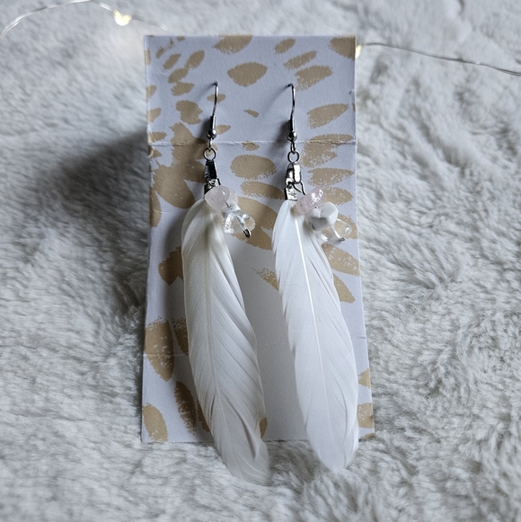 2 for $15 Handmade Feather Earrings - Picture 2 of 9